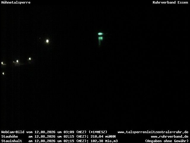 Archiv Foto Webcam Sperrmauer mit Blick auf den Möhnesee in Günne
