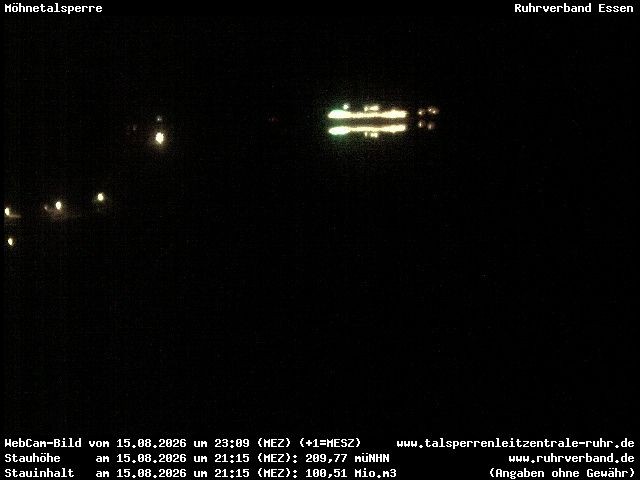 Archiv Foto Webcam Sperrmauer mit Blick auf den Möhnesee in Günne