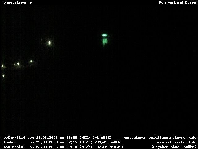 Archiv Foto Webcam Sperrmauer mit Blick auf den Möhnesee in Günne
