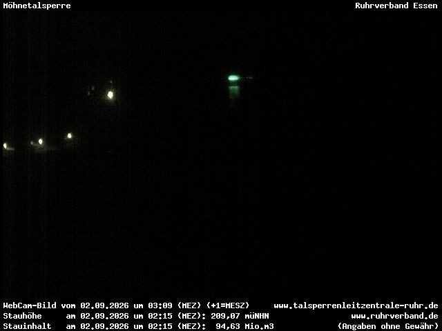 Archiv Foto Webcam Sperrmauer mit Blick auf den Möhnesee in Günne