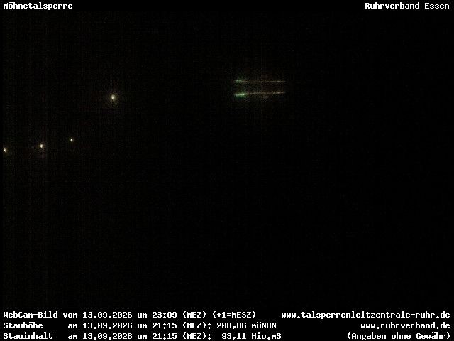 Archiv Foto Webcam Sperrmauer mit Blick auf den Möhnesee in Günne
