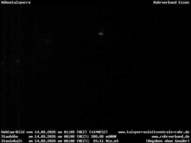 Archiv Foto Webcam Sperrmauer mit Blick auf den Möhnesee in Günne