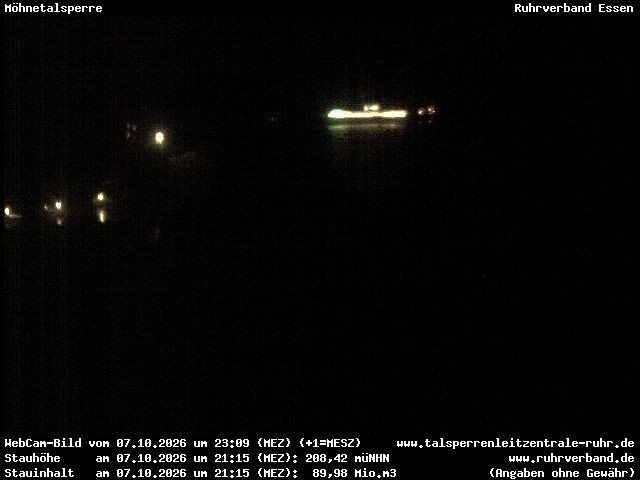 Archiv Foto Webcam Sperrmauer mit Blick auf den Möhnesee in Günne
