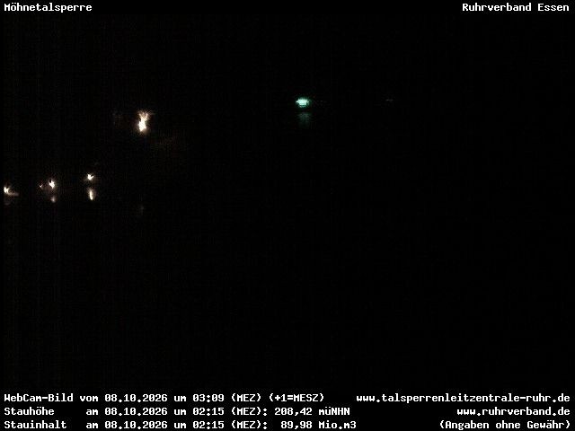Archiv Foto Webcam Sperrmauer mit Blick auf den Möhnesee in Günne