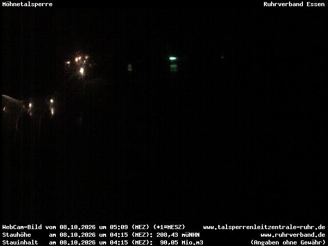 Archiv Foto Webcam Sperrmauer mit Blick auf den Möhnesee in Günne