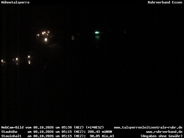 Archiv Foto Webcam Sperrmauer mit Blick auf den Möhnesee in Günne