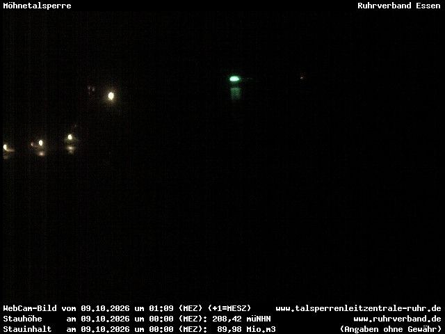Archiv Foto Webcam Sperrmauer mit Blick auf den Möhnesee in Günne