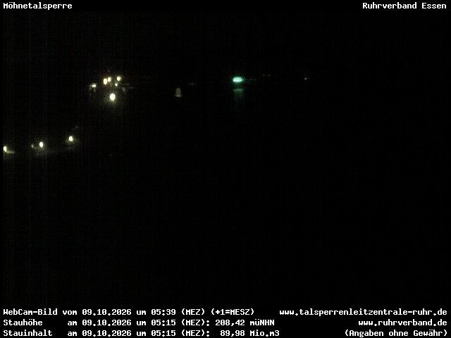 Archiv Foto Webcam Sperrmauer mit Blick auf den Möhnesee in Günne