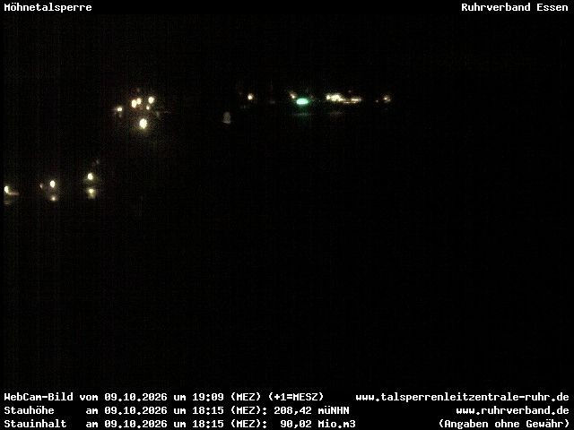 Archiv Foto Webcam Sperrmauer mit Blick auf den Möhnesee in Günne