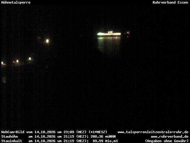 Archiv Foto Webcam Sperrmauer mit Blick auf den Möhnesee in Günne