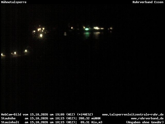 Archiv Foto Webcam Sperrmauer mit Blick auf den Möhnesee in Günne
