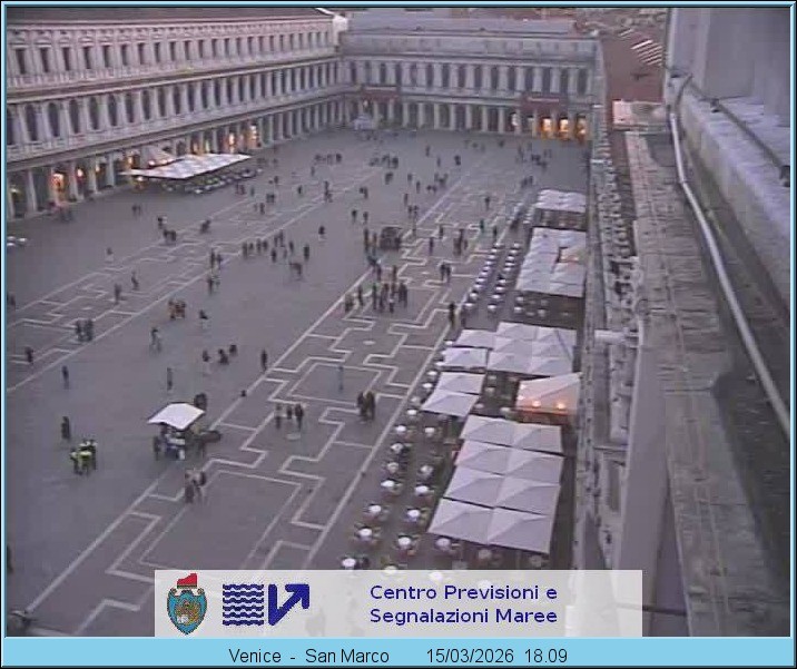 Archiv Foto Webcam Blick auf den Markusplatz in Venedig