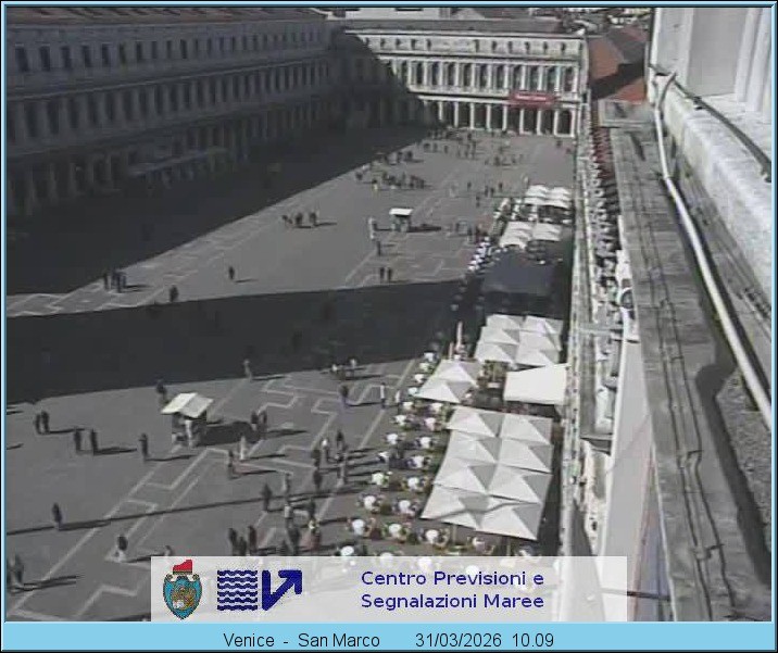 Archiv Foto Webcam Blick auf den Markusplatz in Venedig