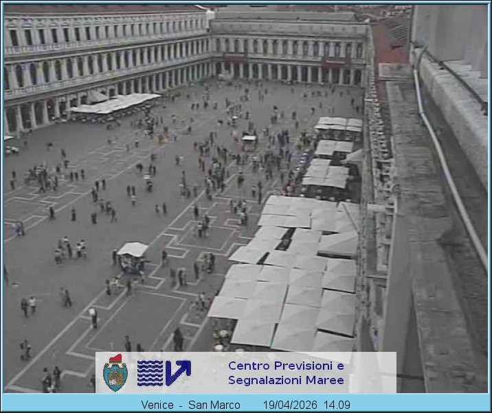 Archiv Foto Webcam Blick auf den Markusplatz in Venedig