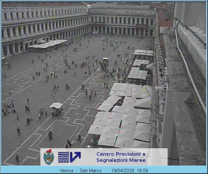 Archiv Foto Webcam Blick auf den Markusplatz in Venedig