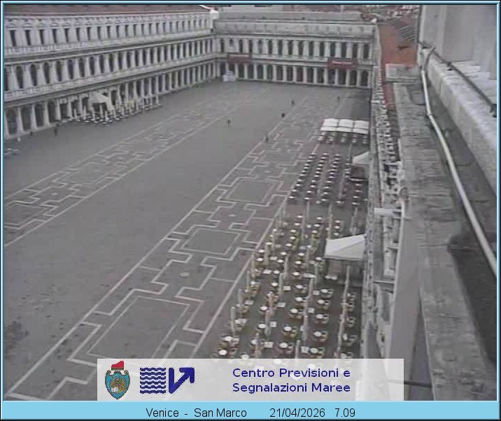 Archiv Foto Webcam Blick auf den Markusplatz in Venedig