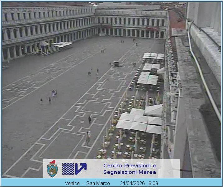 Archiv Foto Webcam Blick auf den Markusplatz in Venedig