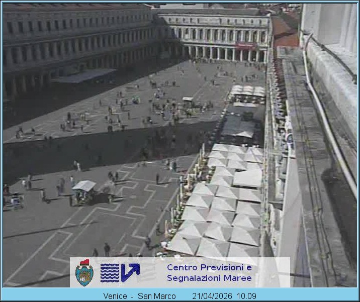 Archiv Foto Webcam Blick auf den Markusplatz in Venedig