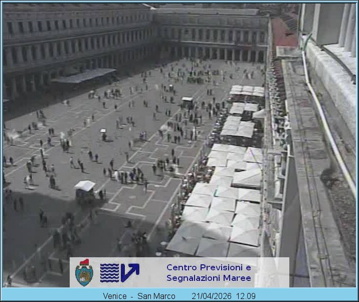 Archiv Foto Webcam Blick auf den Markusplatz in Venedig