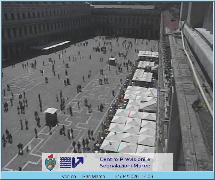 Archiv Foto Webcam Blick auf den Markusplatz in Venedig