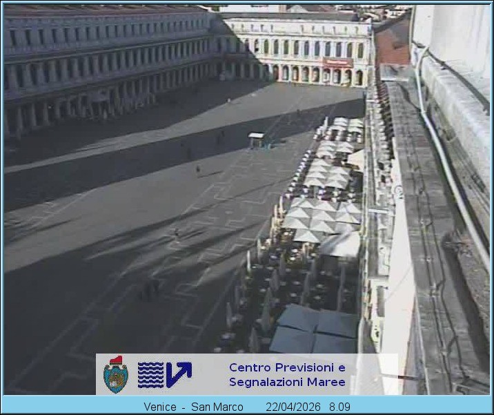 Archiv Foto Webcam Blick auf den Markusplatz in Venedig