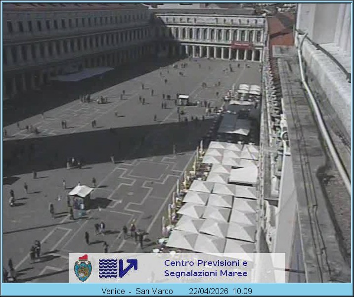 Archiv Foto Webcam Blick auf den Markusplatz in Venedig