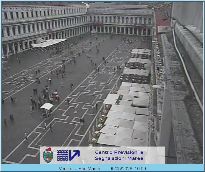 Archiv Foto Webcam Blick auf den Markusplatz in Venedig