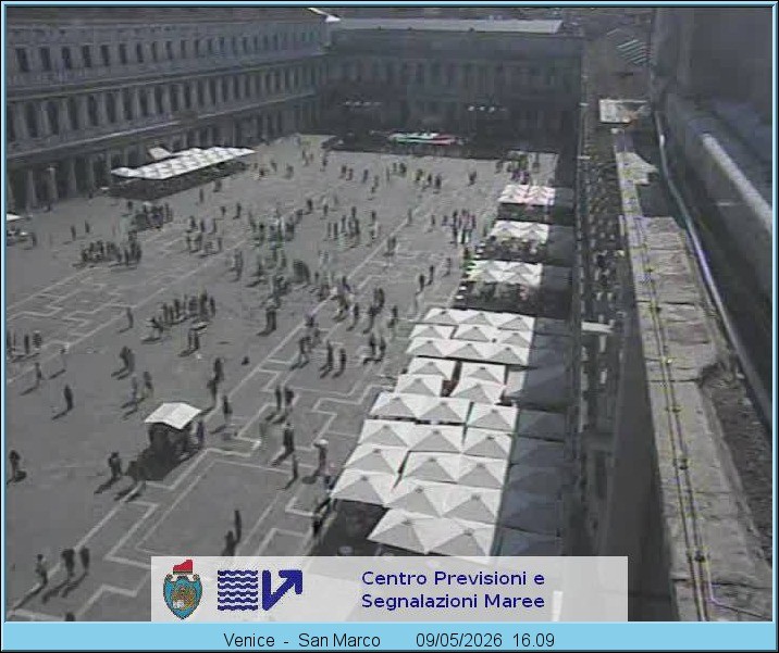 Archiv Foto Webcam Blick auf den Markusplatz in Venedig