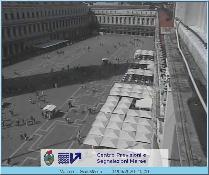 Archiv Foto Webcam Blick auf den Markusplatz in Venedig