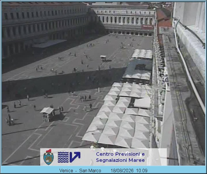Archiv Foto Webcam Blick auf den Markusplatz in Venedig