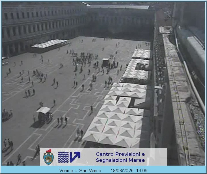 Archiv Foto Webcam Blick auf den Markusplatz in Venedig