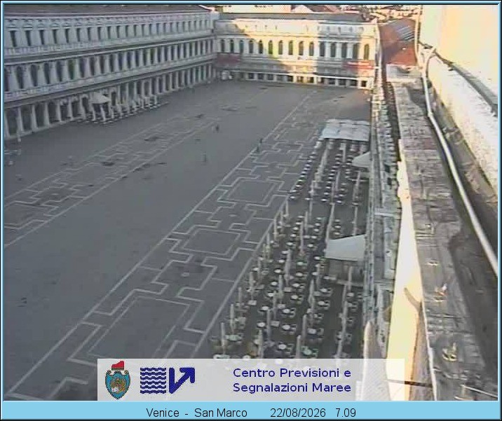 Archiv Foto Webcam Blick auf den Markusplatz in Venedig