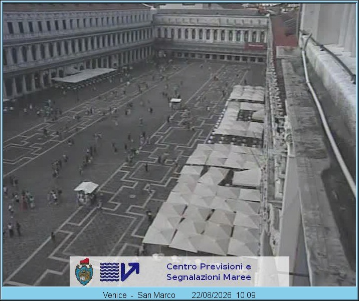 Archiv Foto Webcam Blick auf den Markusplatz in Venedig