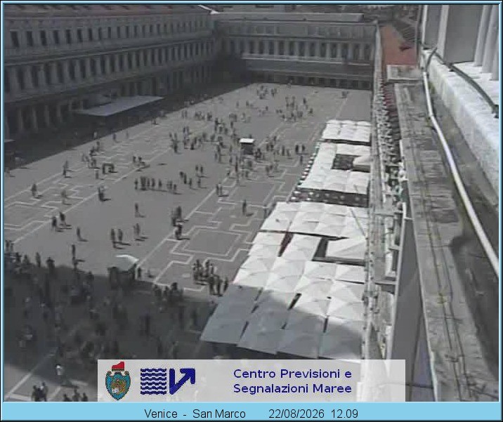 Archiv Foto Webcam Blick auf den Markusplatz in Venedig
