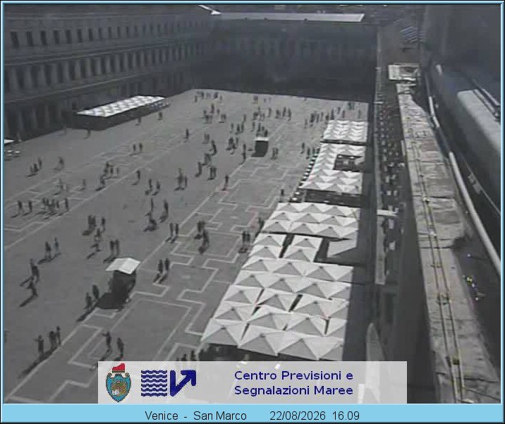 Archiv Foto Webcam Blick auf den Markusplatz in Venedig