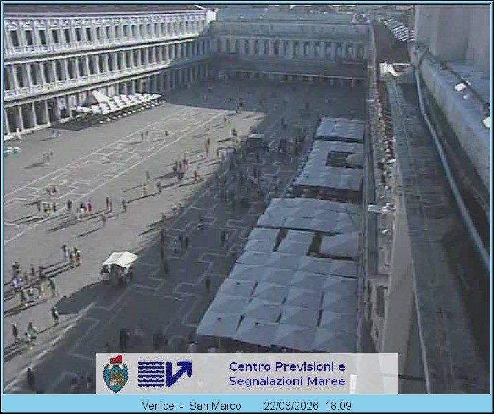 Archiv Foto Webcam Blick auf den Markusplatz in Venedig
