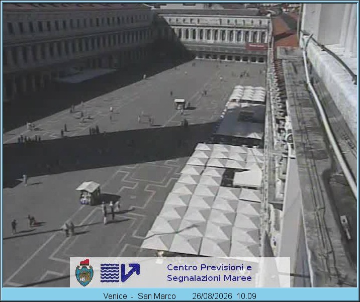 Archiv Foto Webcam Blick auf den Markusplatz in Venedig