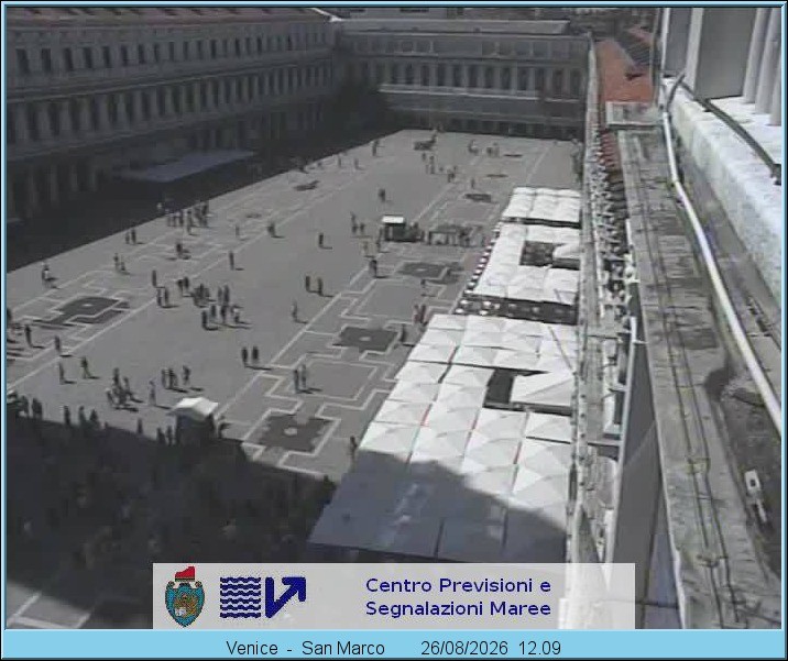 Archiv Foto Webcam Blick auf den Markusplatz in Venedig