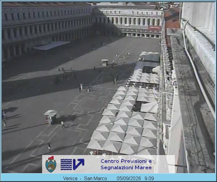 Archiv Foto Webcam Blick auf den Markusplatz in Venedig