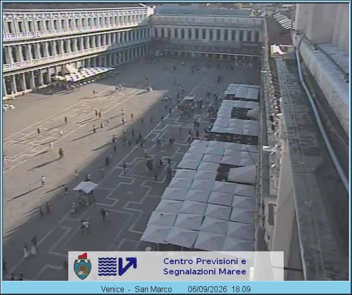 Archiv Foto Webcam Blick auf den Markusplatz in Venedig