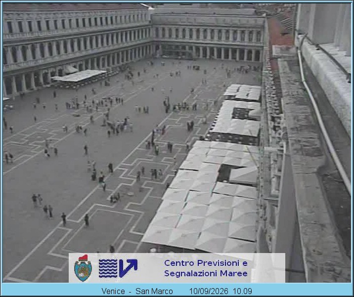 Archiv Foto Webcam Blick auf den Markusplatz in Venedig