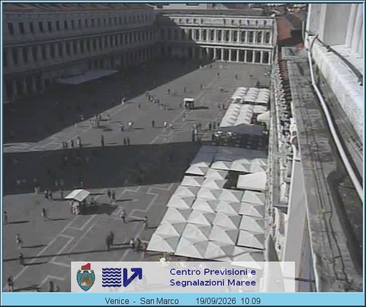 Archiv Foto Webcam Blick auf den Markusplatz in Venedig