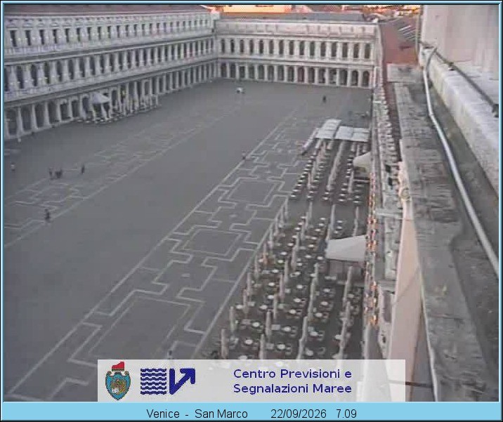 Archiv Foto Webcam Blick auf den Markusplatz in Venedig