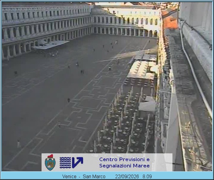 Archiv Foto Webcam Blick auf den Markusplatz in Venedig