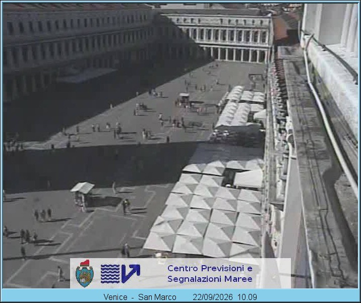 Archiv Foto Webcam Blick auf den Markusplatz in Venedig