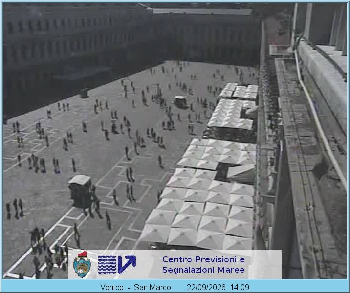 Archiv Foto Webcam Blick auf den Markusplatz in Venedig