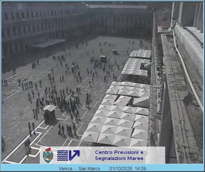 Archiv Foto Webcam Blick auf den Markusplatz in Venedig