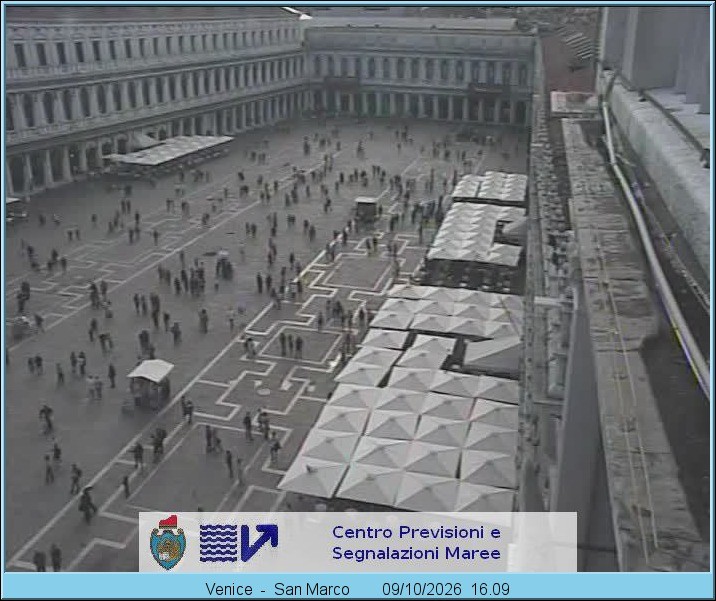 Archiv Foto Webcam Blick auf den Markusplatz in Venedig