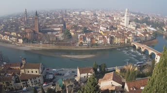 Archiv Foto Webcam Castel San Pietro - Blick auf Verona