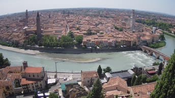Archiv Foto Webcam Castel San Pietro - Blick auf Verona